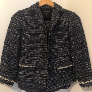 Ann Taylor twill mixed skirt suit